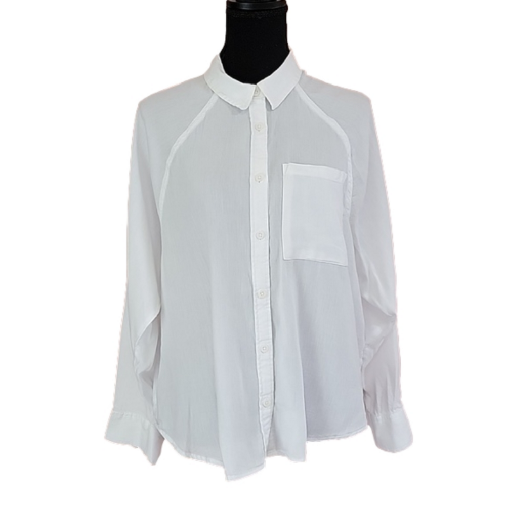 SO Favorite Button-Down Raglan Long Sleeve Shirt Size Small EUC
